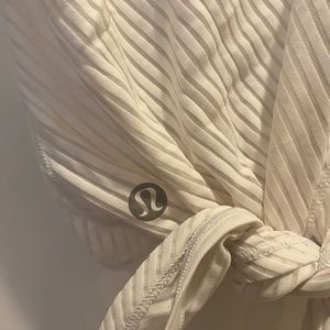 Lululemon Athletic White Sheer Crop Top